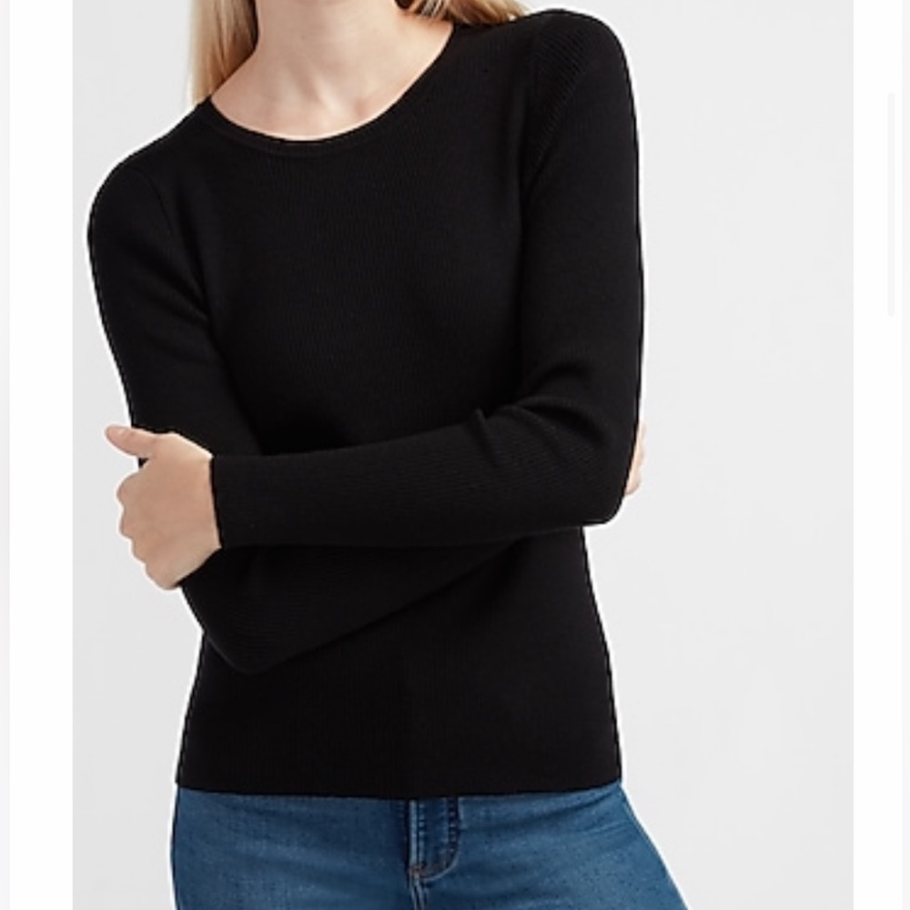 NWT - Fitted Ribbed Crew Neck Sweater (Express)
